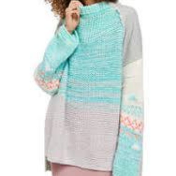 Free People Sweaters - NWT Free People Polar Opposites Oversized Sweater